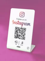 Follow us on Instagram NFC Stand + QR