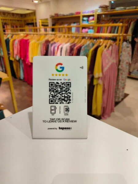 NFC Google Review Stand + QR