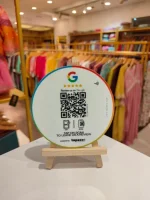 NFC Google Review Stand + QR + Woodstand